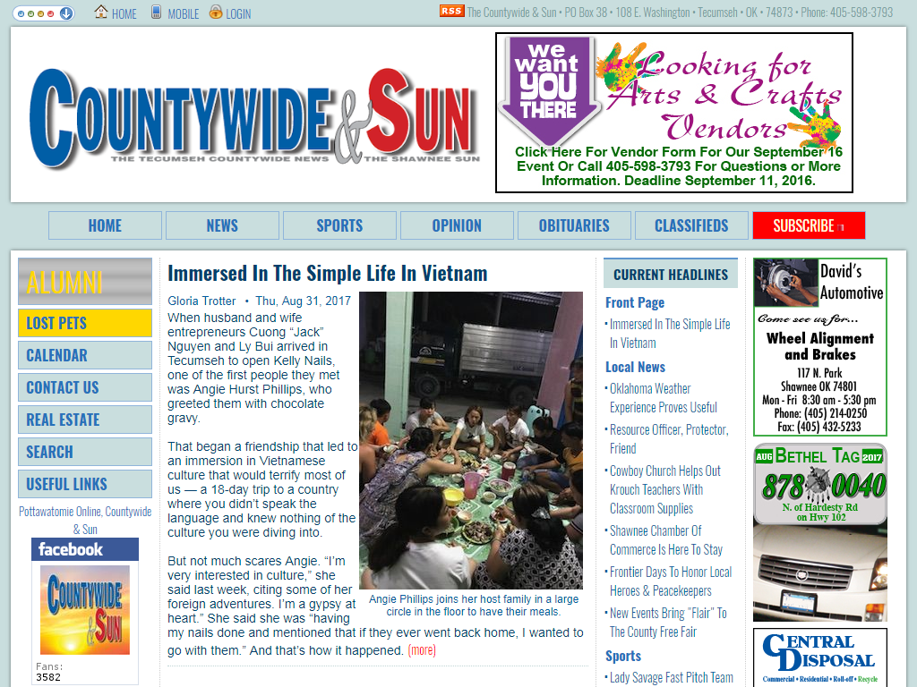 Countywide & Sun Media Contacts