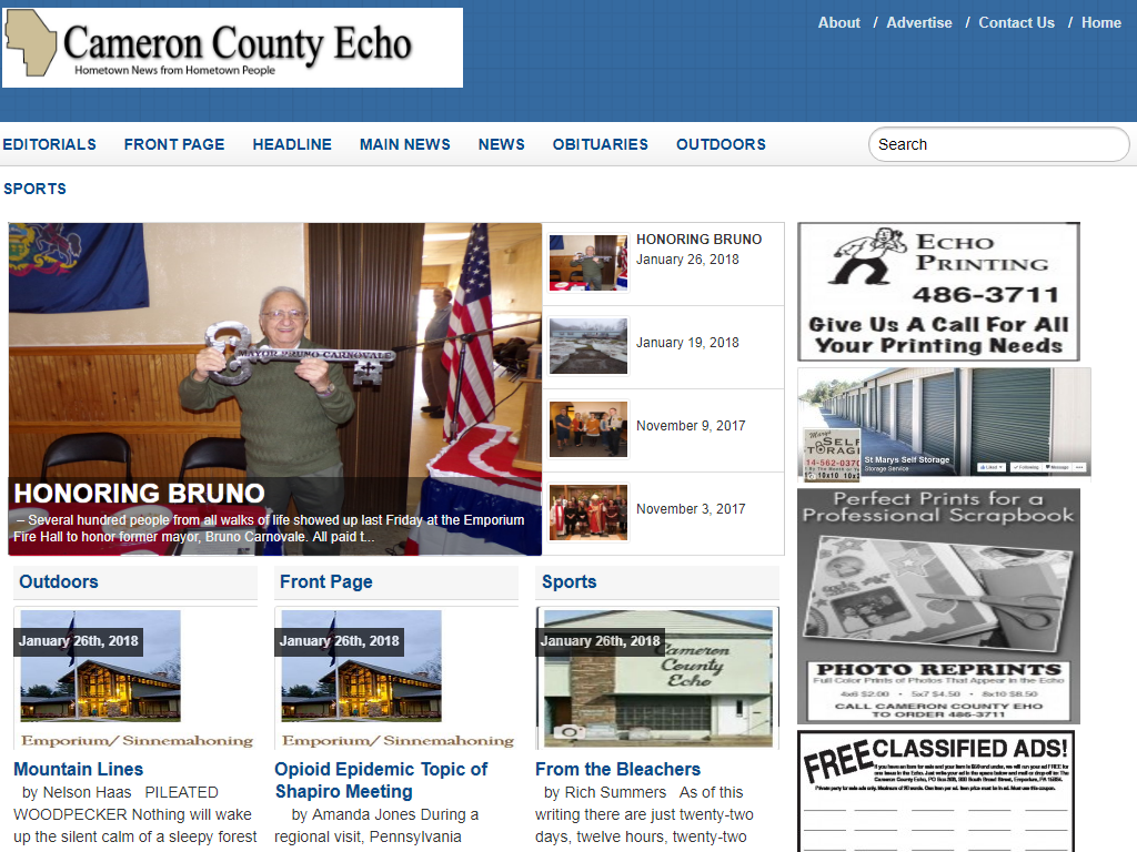 Cameron County Echo Media Contacts
