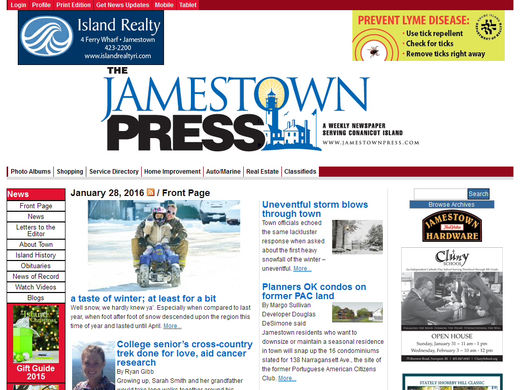 Jamestown Press Media Contacts