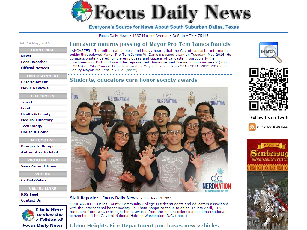 Focus Daily News Media Contacts