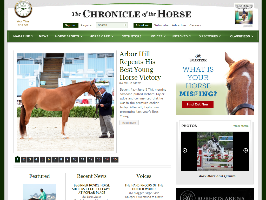 Chronicle of the Horse Media Contacts