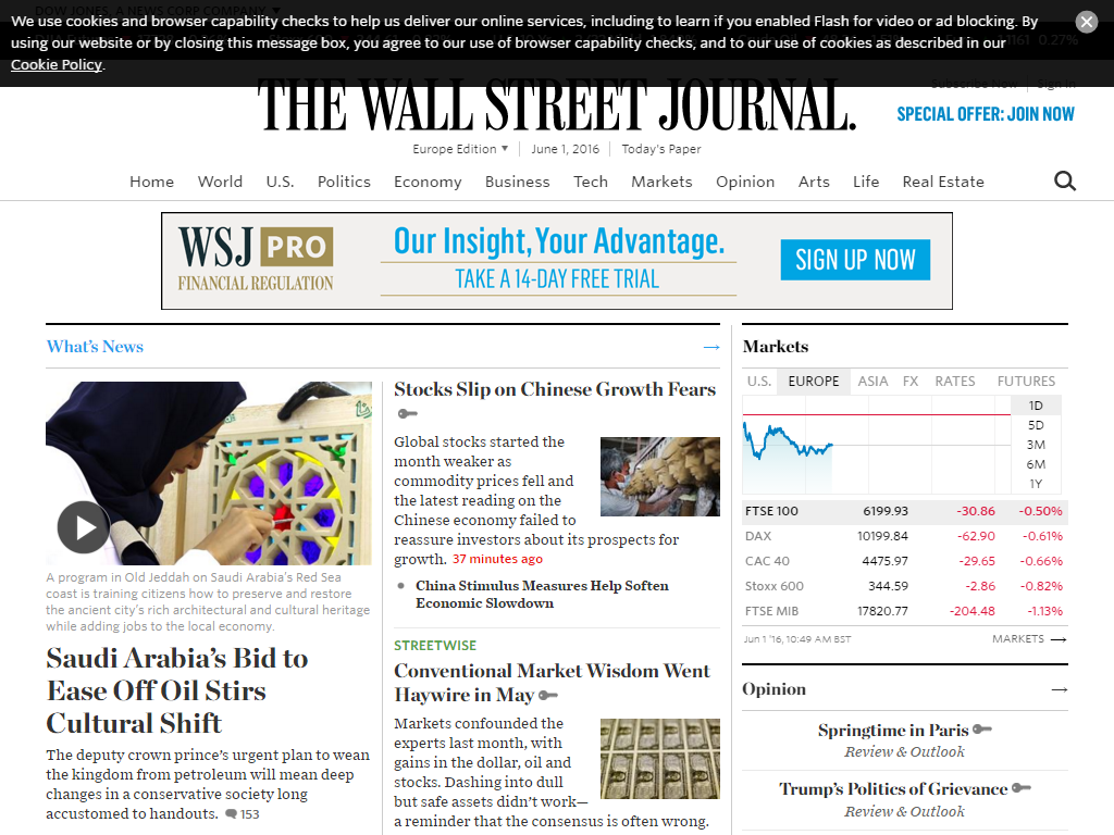 The Wall Street Journal Europe - London Media Contacts