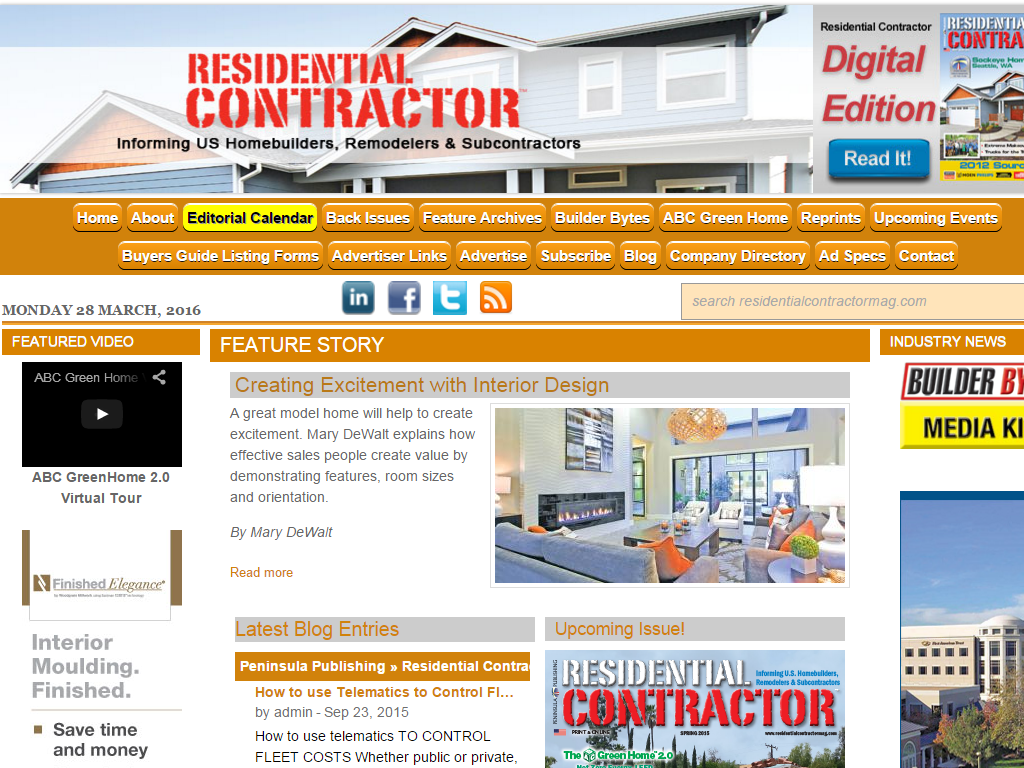 Residential Contractor Media Contacts