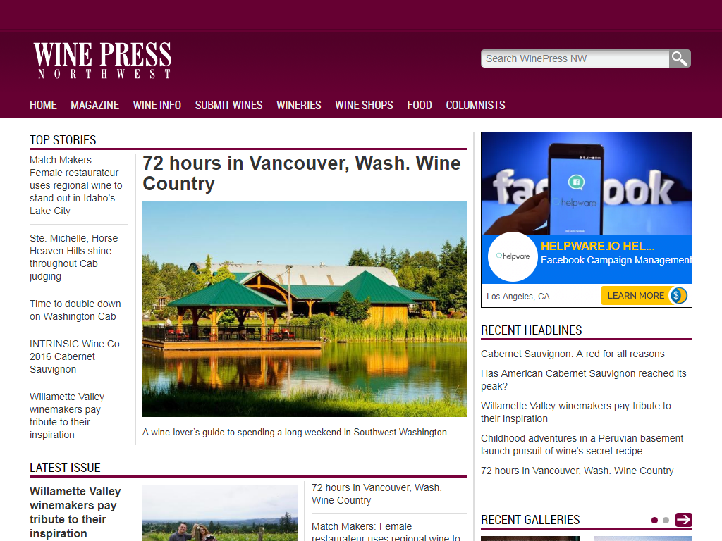 Wine Press Northwest Media Contacts
