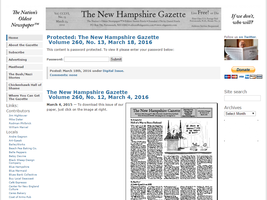 The New Hampshire Gazette Media Contacts