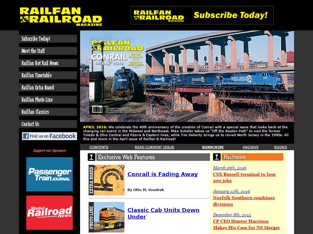 Railfan & Railroad Media Contacts