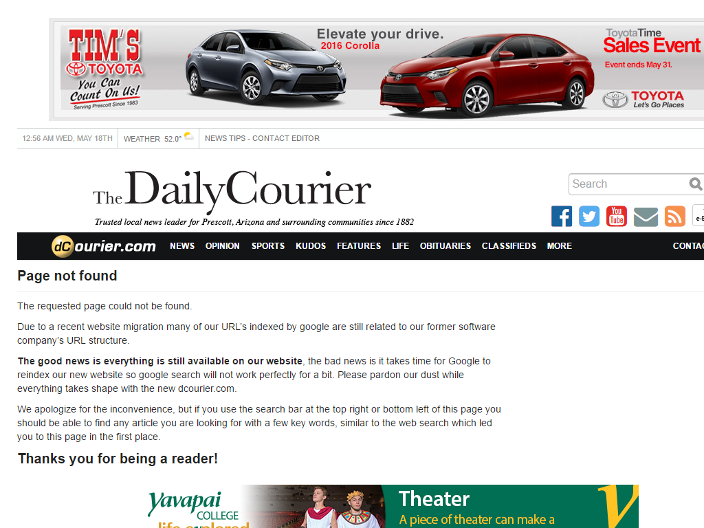 Prescott Daily Courier Media Contacts